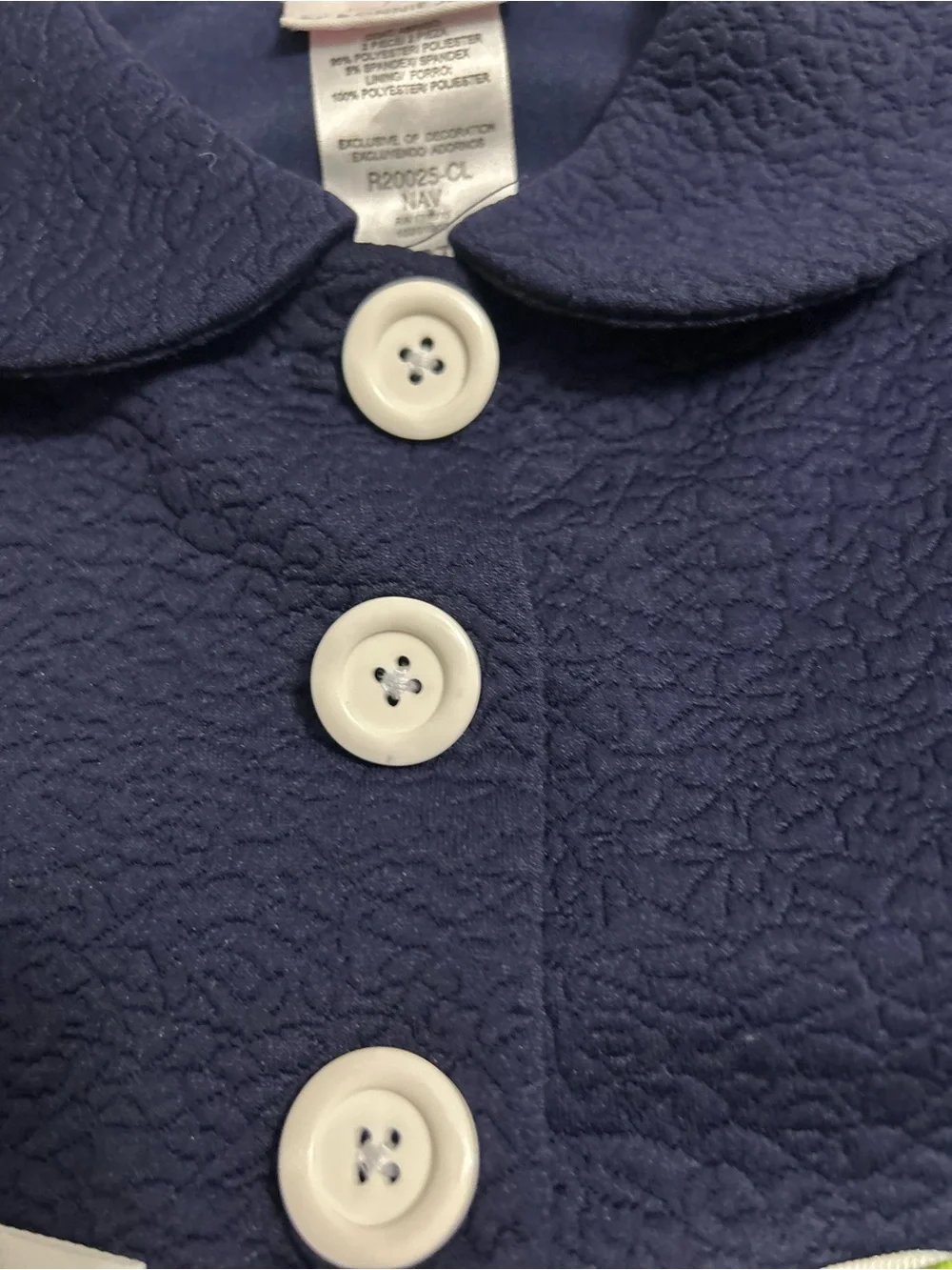Bonnie Jean Navy Coat w Bows.    Size 3T. NWT